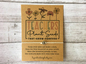 LayeredandSimple - Teacher Wish Bracelet, Teacher Gifts, Teacher Appreciation