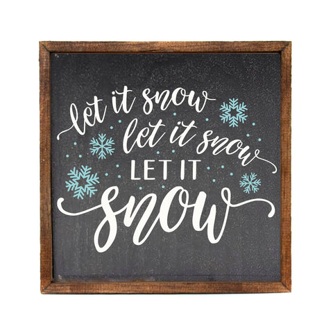 Let It Snow Winter Holiday Sign - Christmas Decor