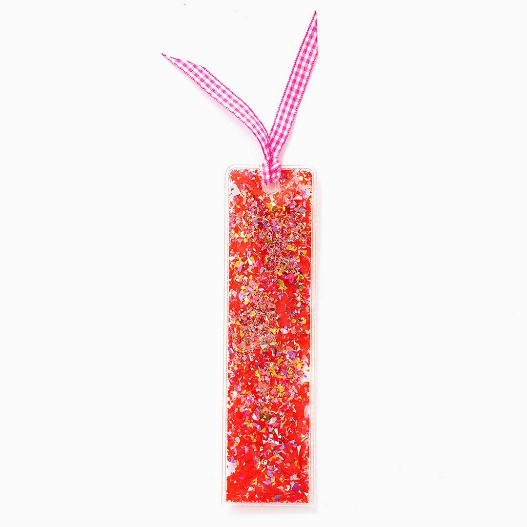 Taylor Elliott Designs - Red + Pink Confetti Bookmark
