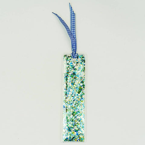 Taylor Elliott Designs - Blue/Green Confetti Bookmark