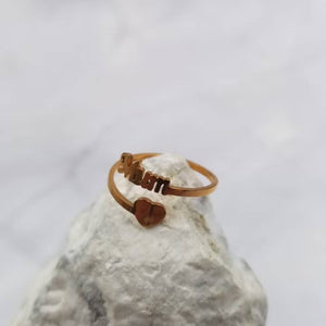 The Pretty Jewellery - Mother's Day Heart Adjustable Mum Ring