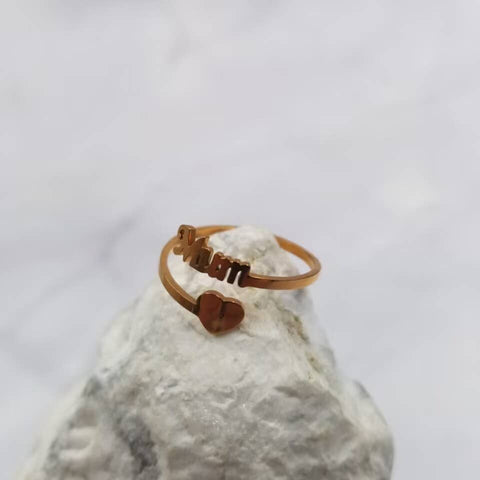 The Pretty Jewellery - Mother's Day Heart Adjustable Mum Ring
