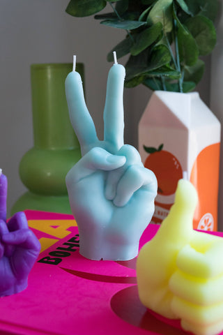 Candle Lume - Peace Sign Candle: Dark Green