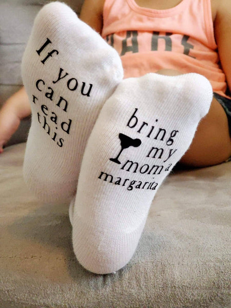 Dorothy’s Reason - Bring my Mom a Margarita Baby Socks | Items for Moms | Baby: 6-18mo