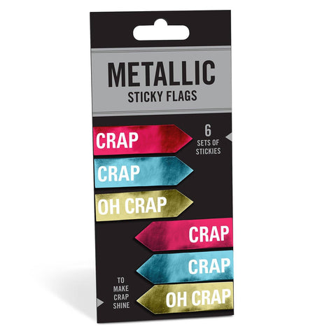 Knock Knock - Crap / Oh Crap Metallic Sticky Flags