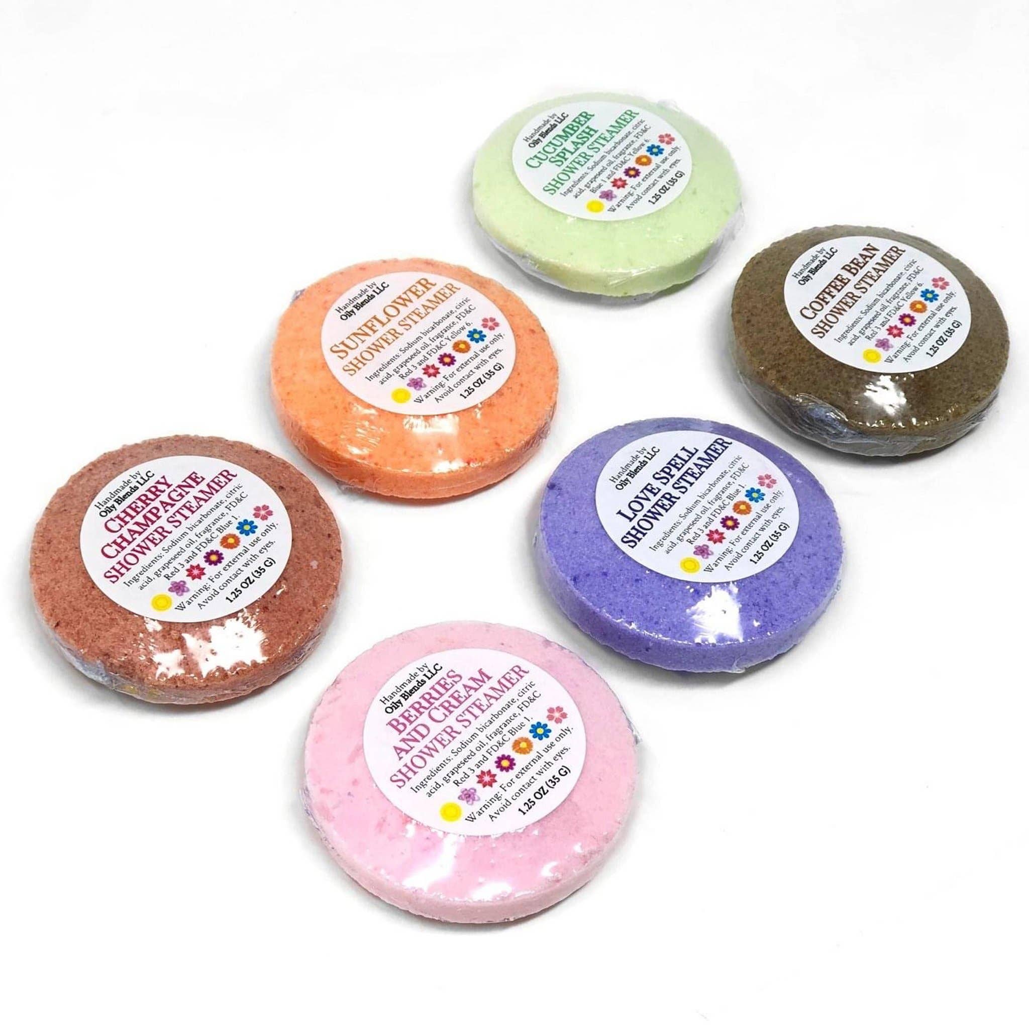 Oily Blends LLC - 1.25oz Sunshine Line Shower Steamers - Sampler Pack of 6