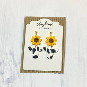 Clayhouse Colours - Sunflower & Cow Dangles