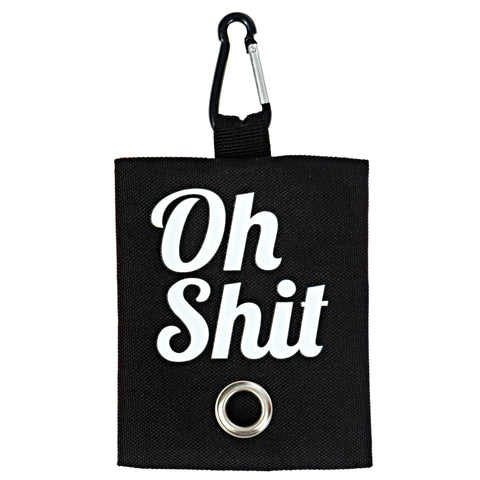"Oh Shit" Dog Poop Bag Dispenser: Black