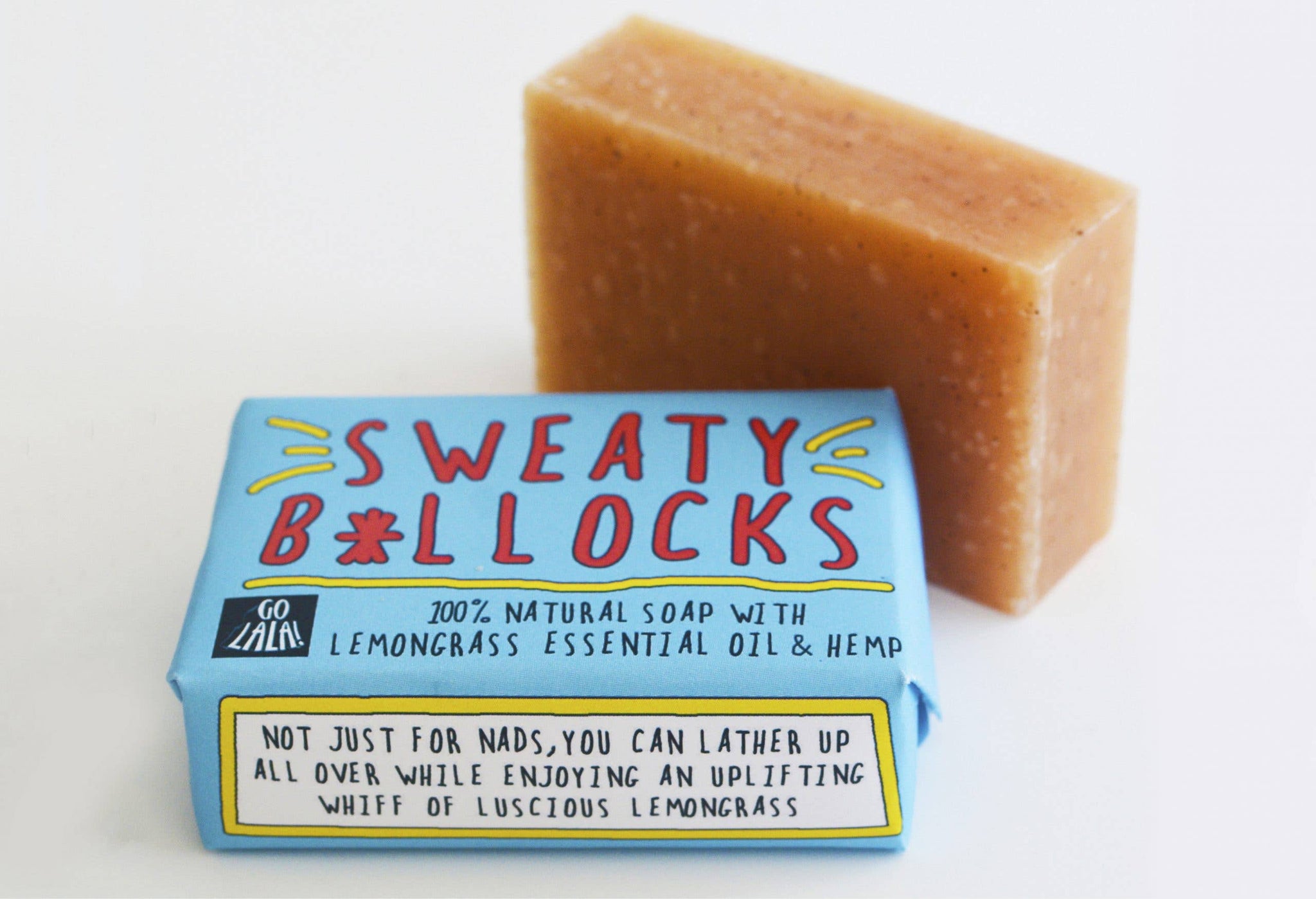 Go La La - Sweaty B*llocks Soap Bar Funny Rude Novelty Gift Vegan