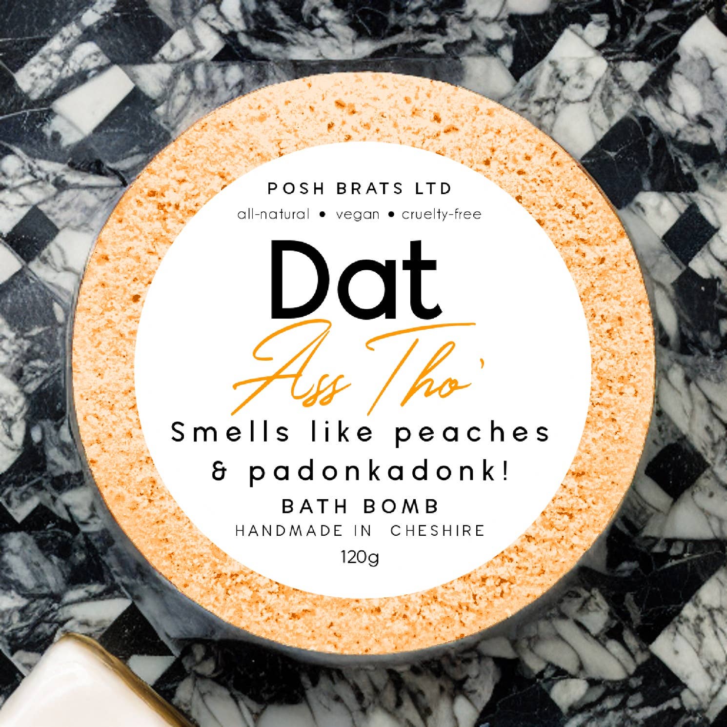 Posh Brats - Dat Ass Tho' Fizzy Bath Bomb VEGAN Handmade Artisan