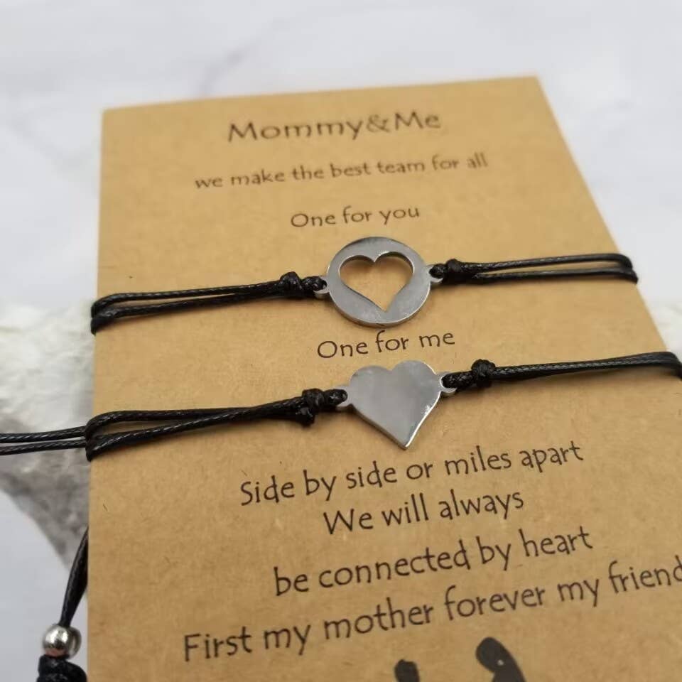 The Pretty Jewellery - Mother's Day Heart Bracelet - Set Of 2