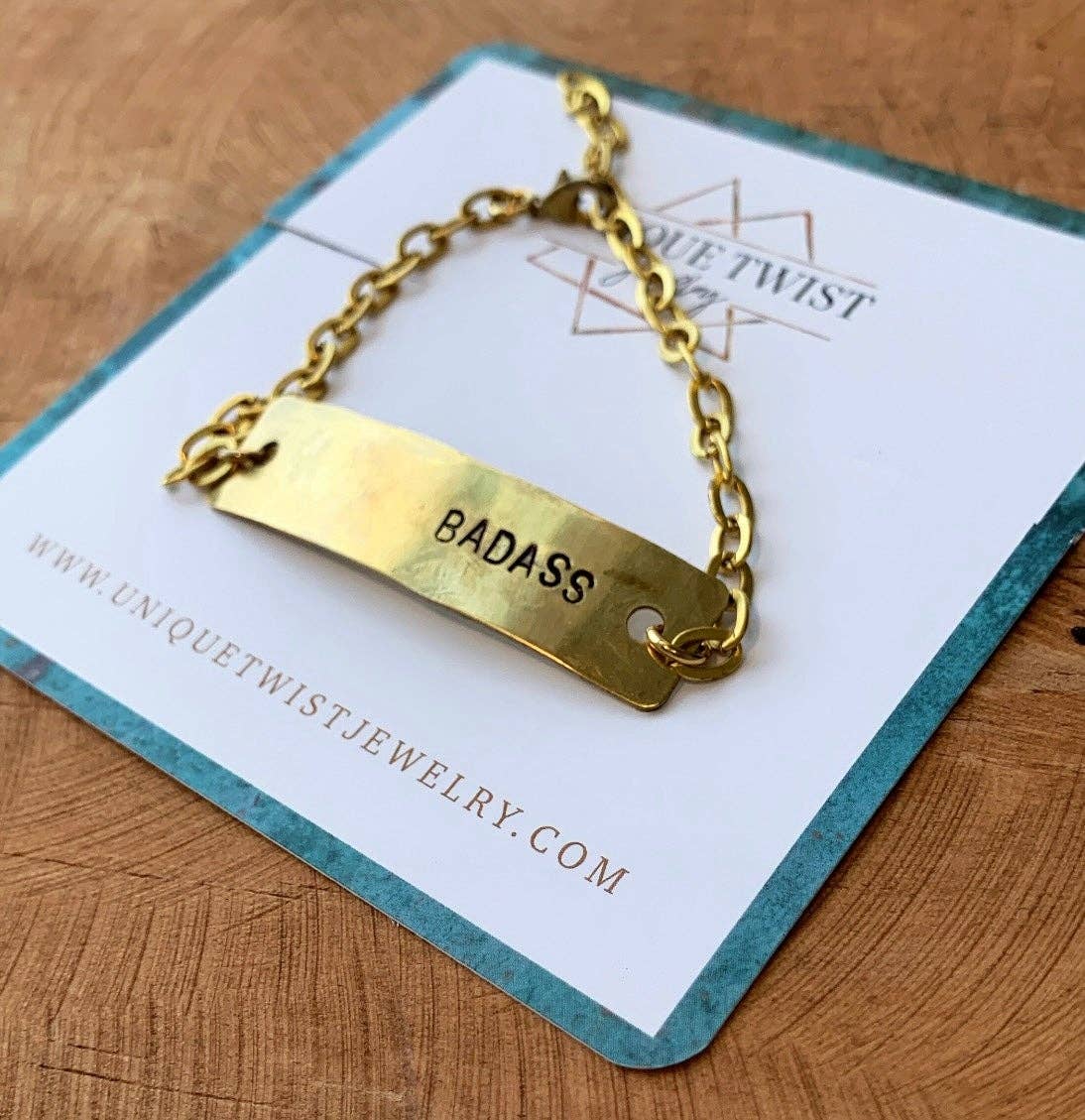Unique Twist Jewelry - Badass Hand-Stamped Bracelet