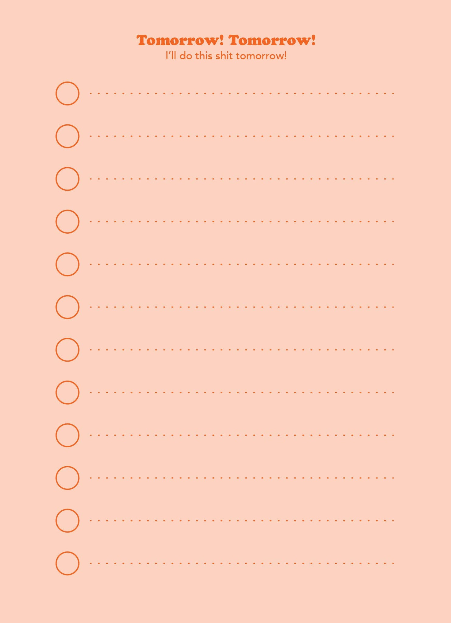 Triple Threat Press - Tomorrow! List Notepad