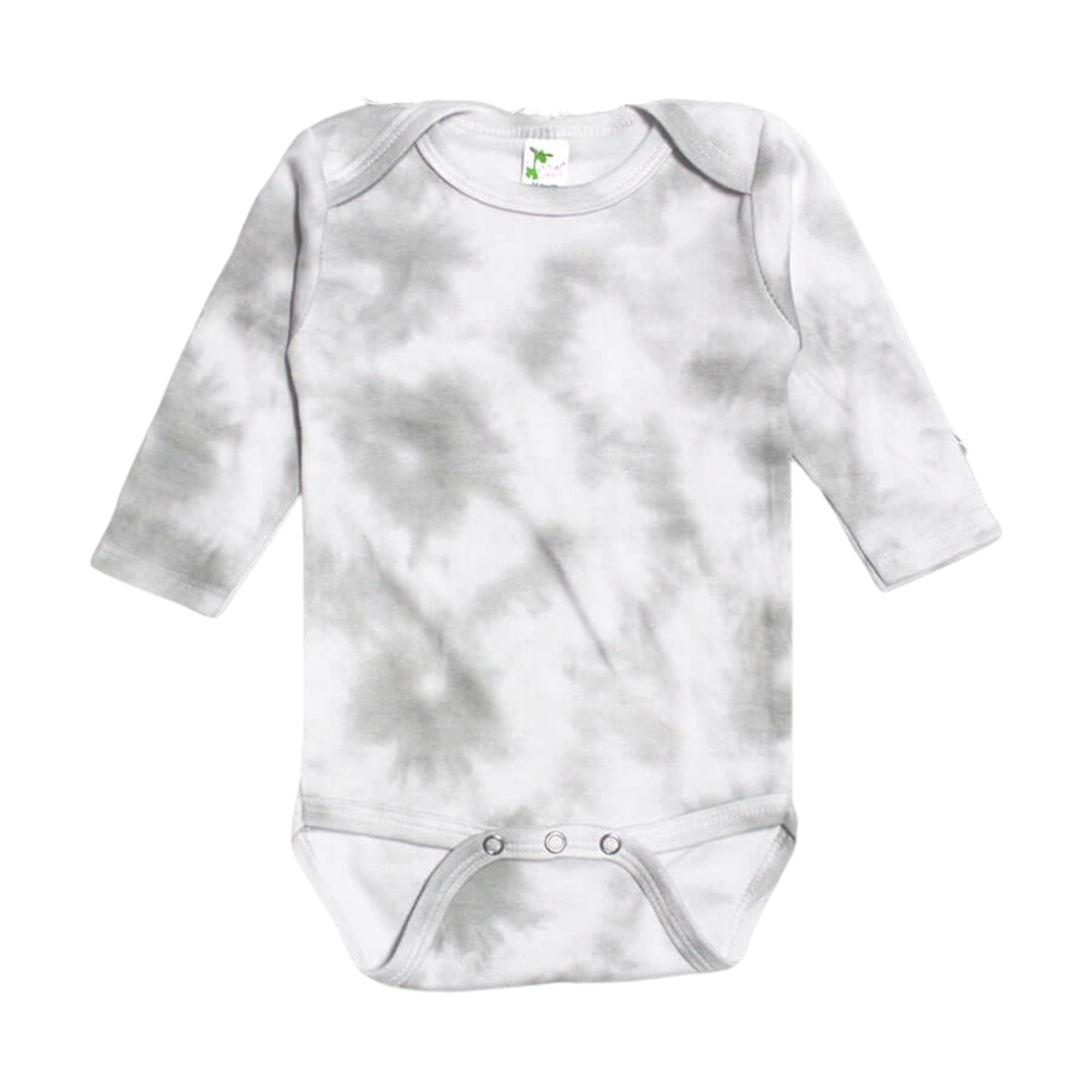 Baby Long Sleeve Onesie Smoke Pigment Dye - Polyester Blend: 3-6 months