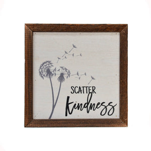 Driftless Studios - 6x6 Scatter Kindness Sign