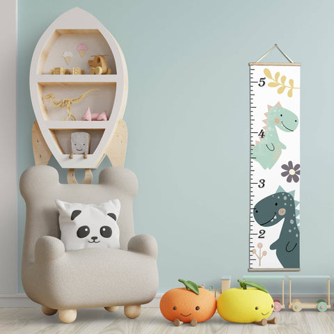 Honey Lemonade - Canvas Kids Growth Chart - Dino