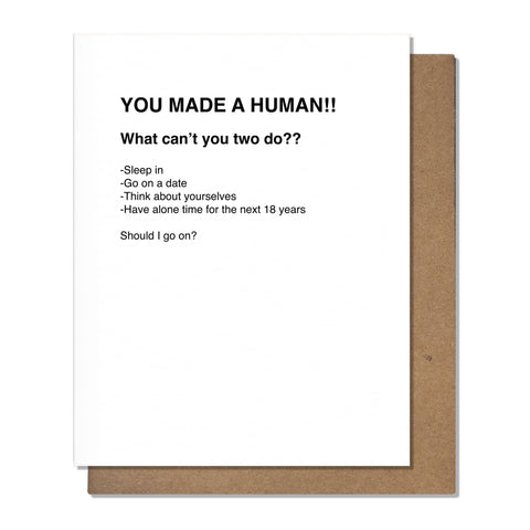 Made a Human - Baby Card