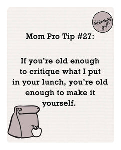 ellembee gift - Mom pro tip | make your own lunch funny Swedish dish cloths