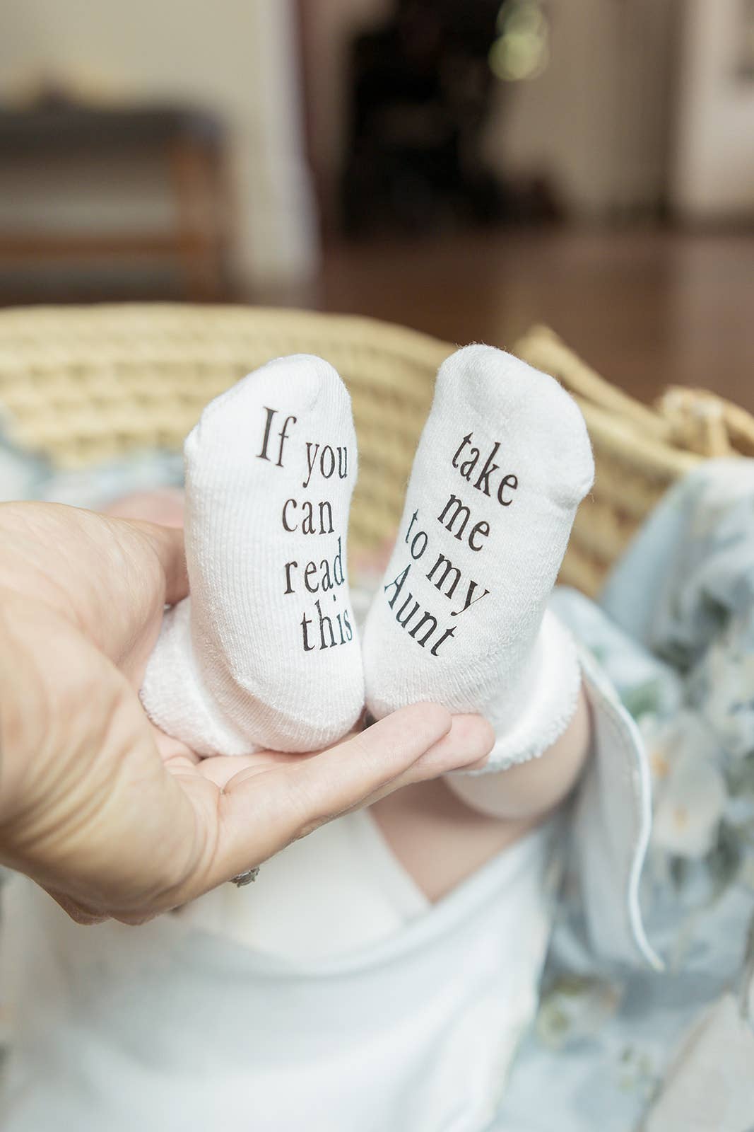 Dorothy’s Reason - Take Me to My Aunt Baby Socks | Baby Items | Baby Shower: 0-6mo