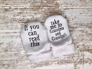 Dorothy’s Reason - Take Me to Grandma and Grandpas Baby Socks | Grandparents