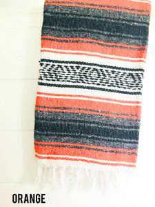 Sea Gypsy California - Orange Beach Towel - Mexican Blanket