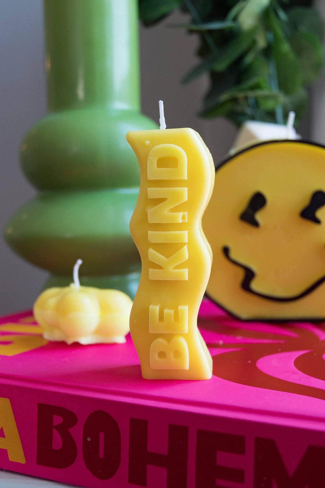 Candle Lume - Be Kind Pillar Candle: Light Purple