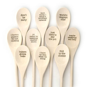 Wooden Spoons With Funny Phrases