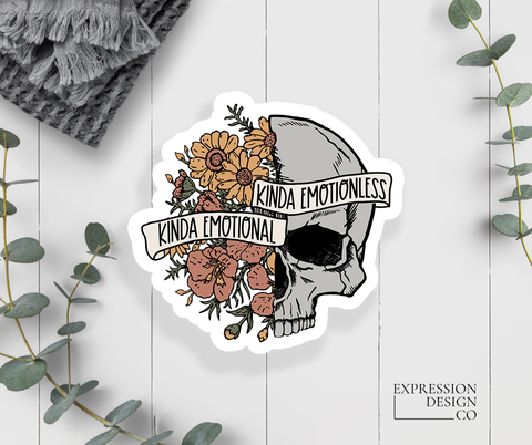 Expression Design Co - Kinda Emotional Kinda Emotionless Vinyl Sticker