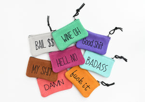 Vicki Jean Leather Design Co. - Inappropriate small word pouches