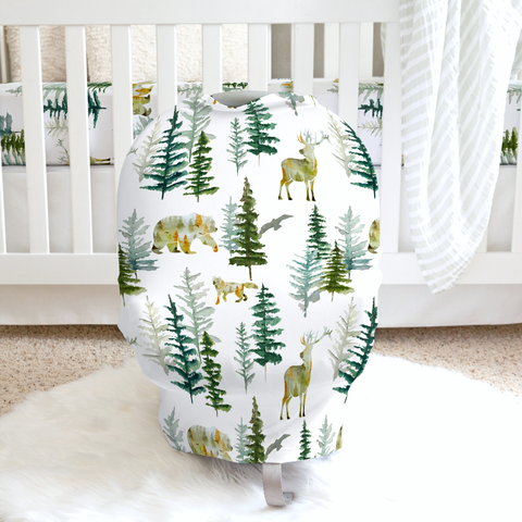Honey Lemonade - In The Woods Farm Animals Infant Car Seat / Nursing Cover