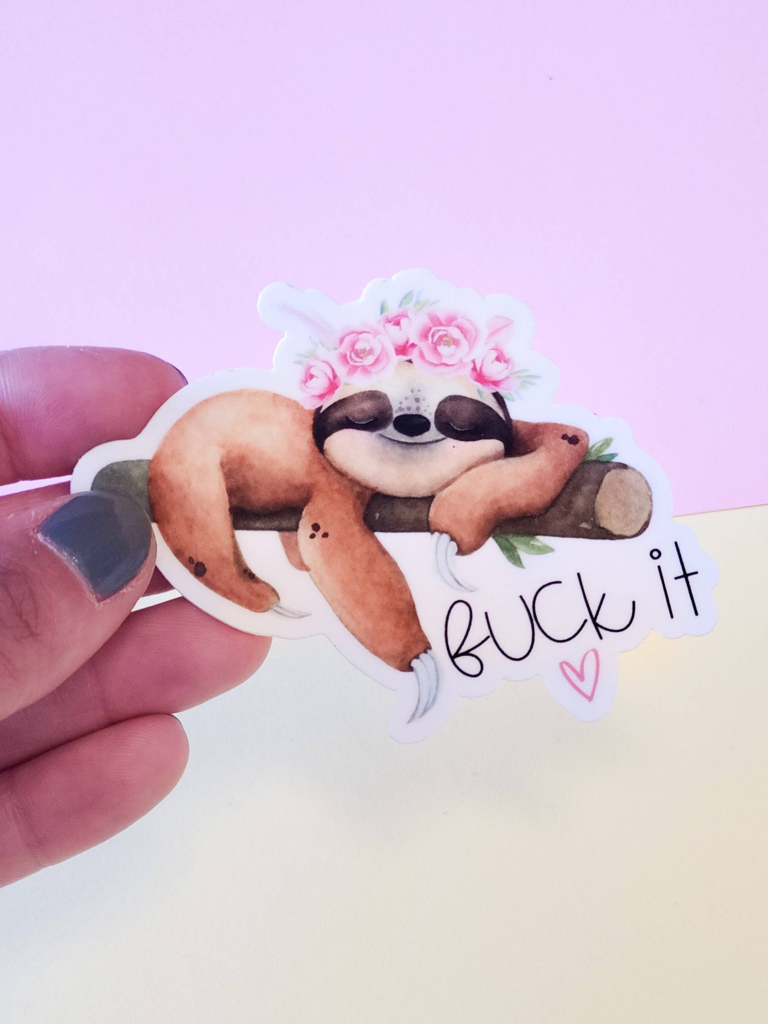 tcbco - Fuck It Sloth Permanent Vinyl Sticker
