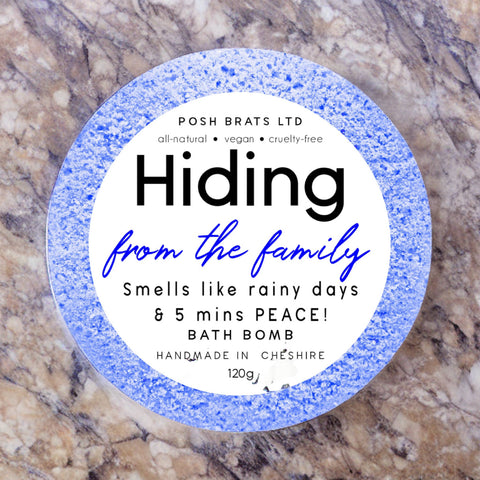 Posh Brats - Hiding from the Family Fizzy Bath Bomb VEGAN Handmade