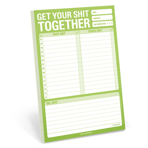 Knock Knock - Get Your Shit Together Pad (Green)