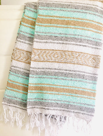 Sea Gypsy California - Sausalito Fall Blanket l Mexican Blanket l Throw Blanket