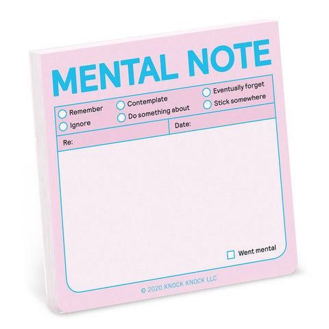 Knock Knock - Mental Note Sticky Notes (Pastel Version)