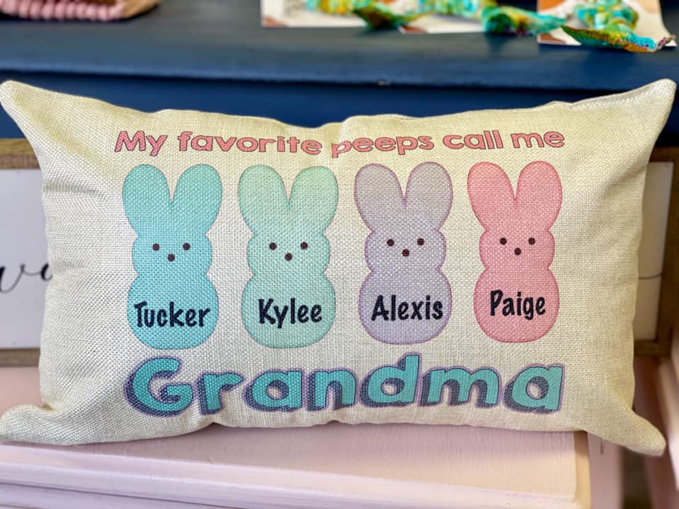 My Favorite Peeps Personalized Pillow