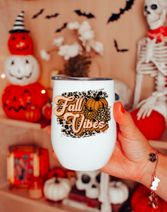 FALL VIBES WINE TUMBLER