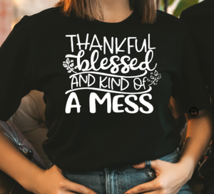 THANKFUL BLESSED - WHITE INK