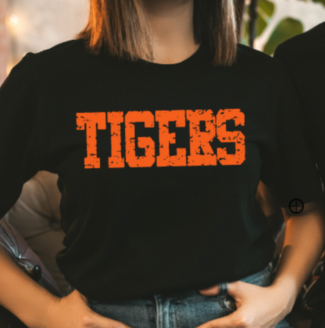 TIGERS- DESIGN IS IN ORANGE INK
