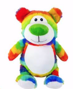 Personalized Plush- Cubbyford - Rainbow Bear