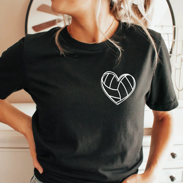VOLLEYBALL HEART LEFT CHEST