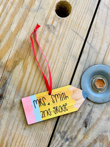 Pencil Teacher Ornament
