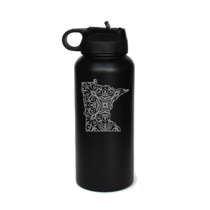 Driftless Studios - 32 oz. Engraved State Water Bottle - All 50 States Available