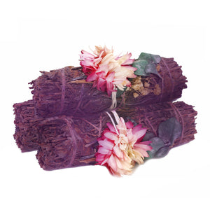 DESIGNS BY DEEKAY INC - Enchanted Forest Floral Lavender Sage 4" Smudge Sticks