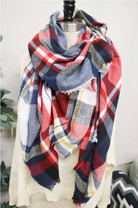 Love and Repeat - Plaid Oversized Blanket Scarves