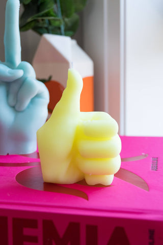 Candle Lume - Thumbs Up Candle: Yellow