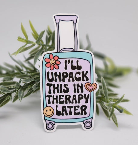 Luxe Trauma - Therapy suitcase sticker