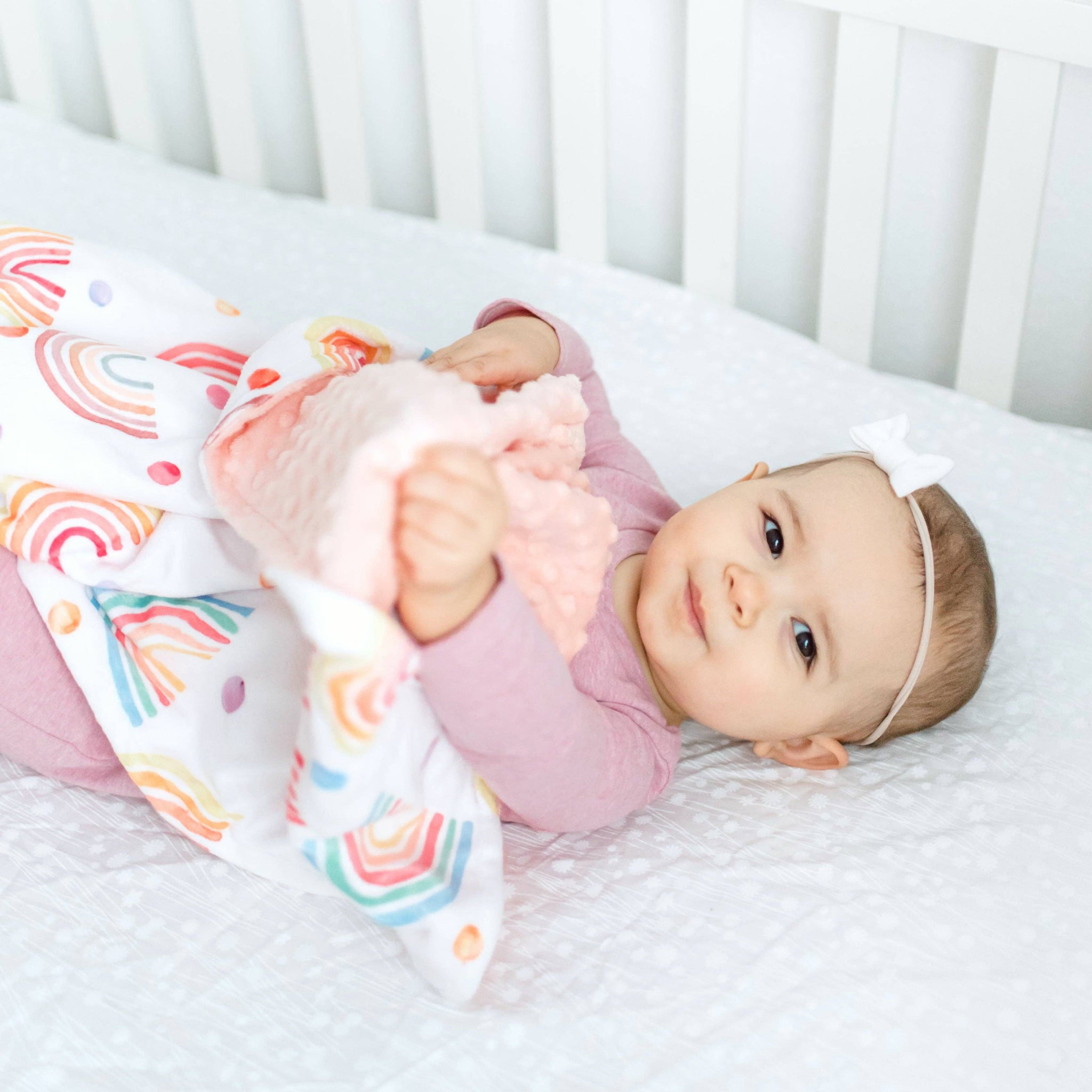 Honey Lemonade - Premium Baby & Toddler Minky Blanket - Rainbow