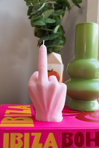 Candle Lume - LIFE-SIZED Middle Finger Candle: Beige