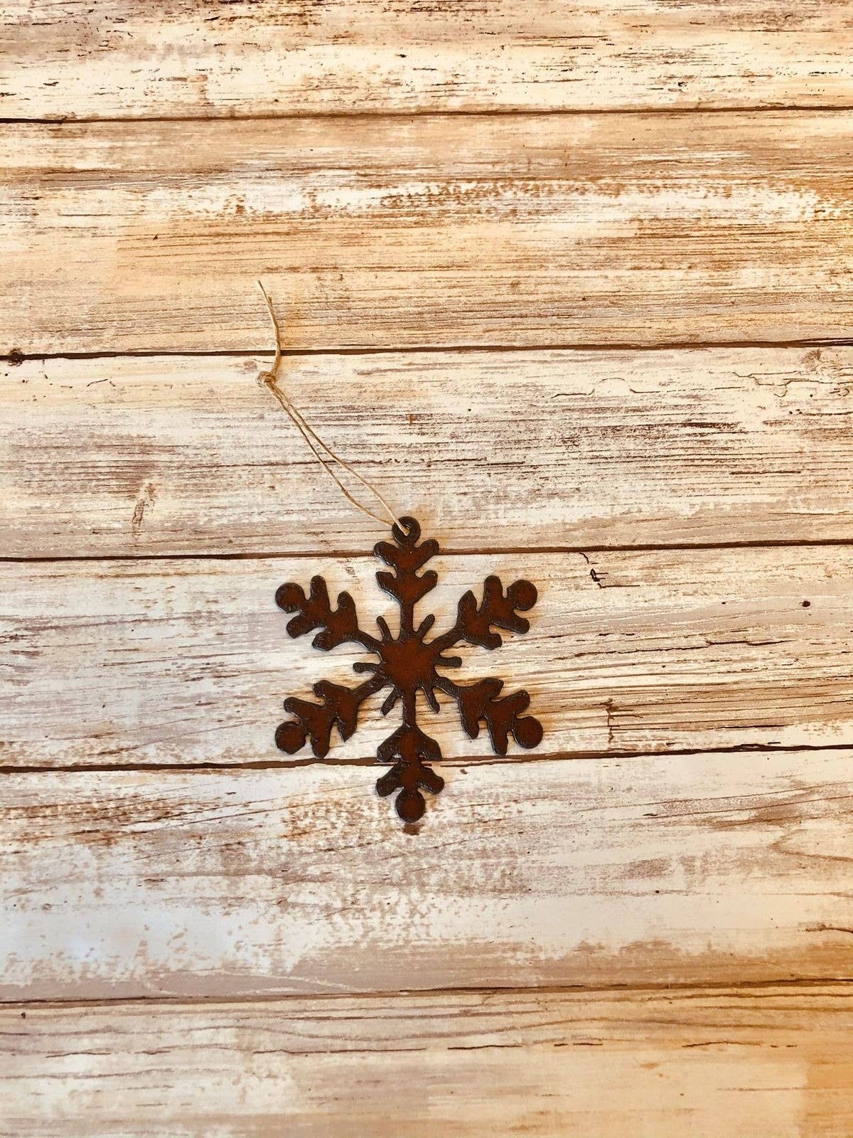 Universal Ironworks Inc - Snowflake Lodge Rustic Iron  Ornament